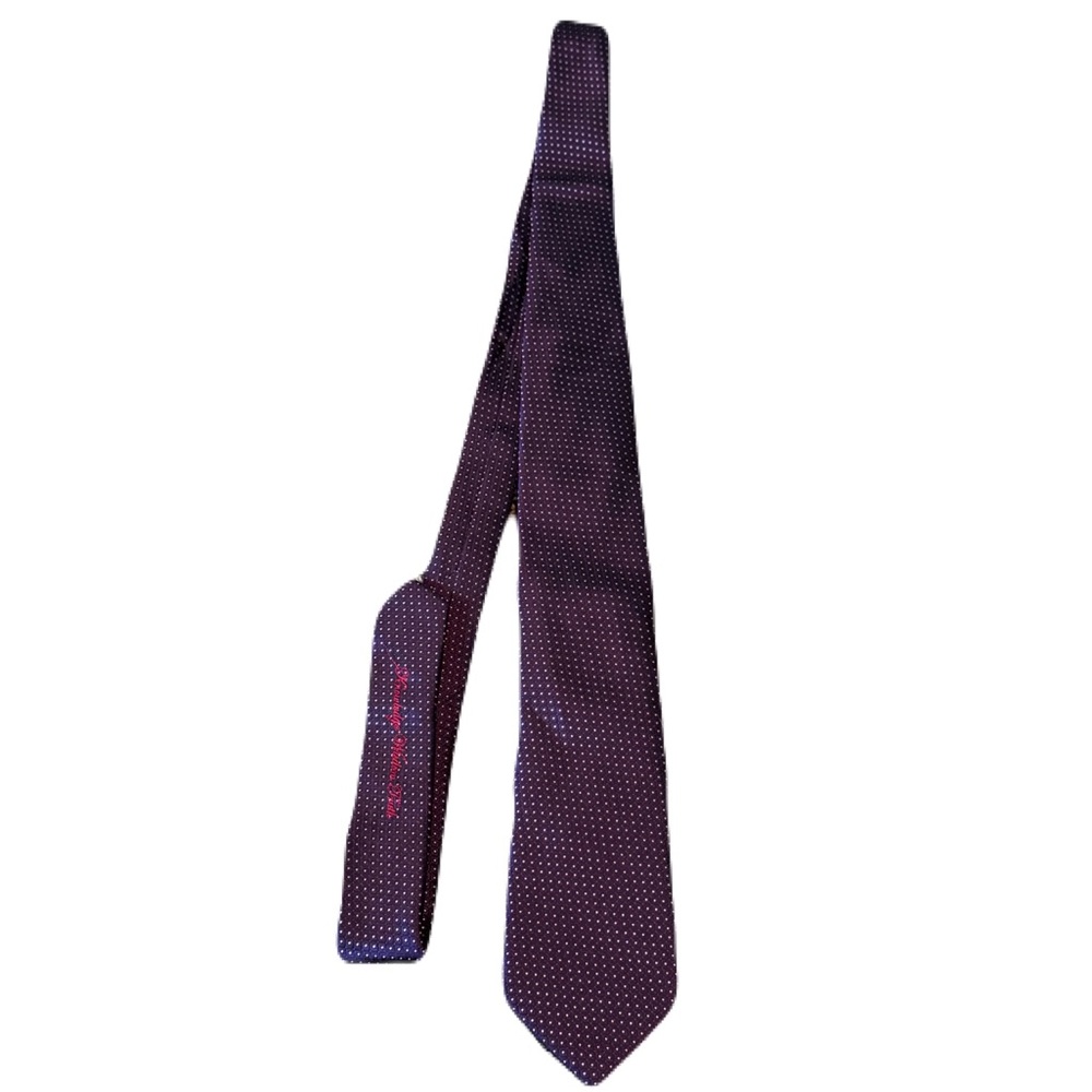 Robert Graham 61 x 3 Purple with Dot Pattern Silk Neck Tie
